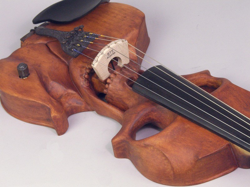 Skull Violin Bridge View